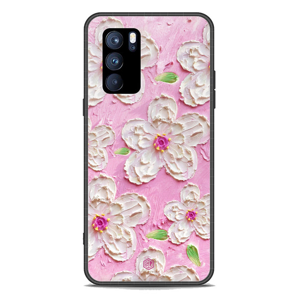 Floral Series Soft Phone Case - Premium Glass Case - Design 5 - Oppo Reno 6 Pro 5G