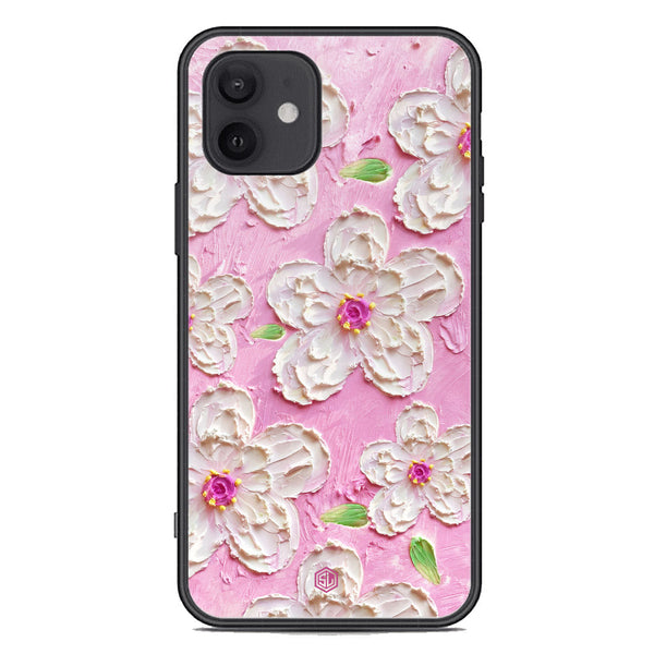 Floral Series Soft Phone Case - Premium Glass Case - Design 5 - iPhone 12