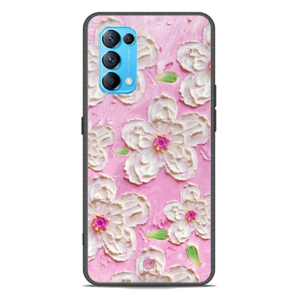 Floral Series Soft Phone Case - Premium Glass Case - Design 5 - Oppo Reno 5 5G