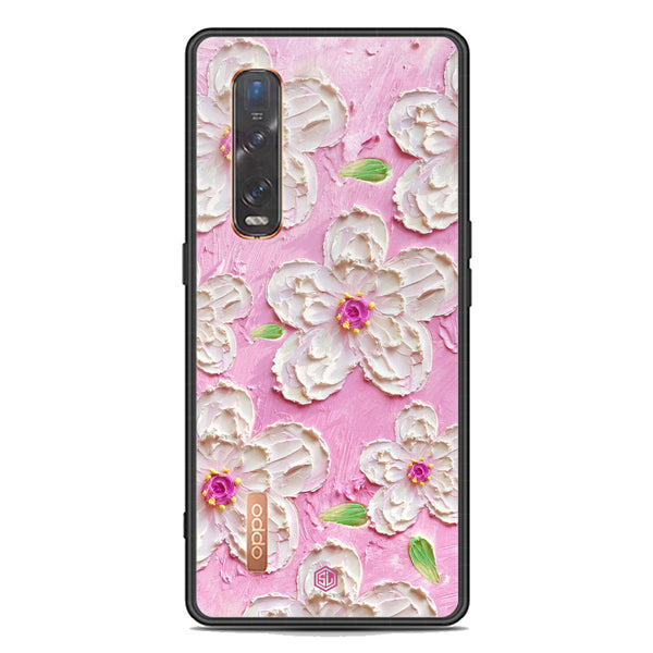 Floral Series Soft Phone Case - Premium Glass Case - Design 5 - Oppo Find X2 Pro