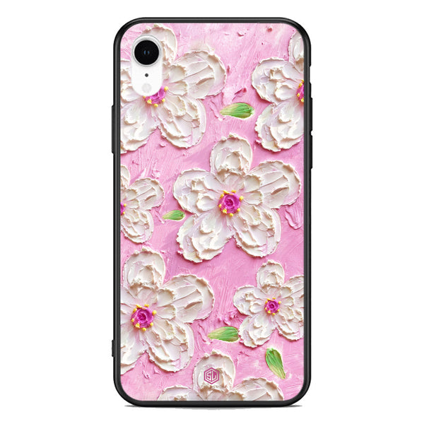 Floral Series Soft Phone Case - Premium Glass Case - Design 5 - iPhone XR