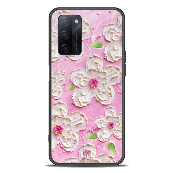 Floral Series Soft Phone Case - Premium Glass Case - Design 5 - Oppo A55s
