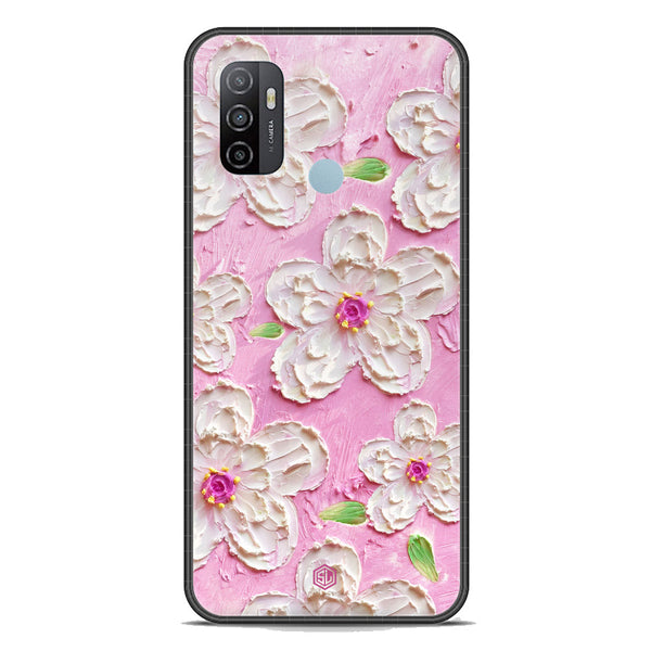Floral Series Soft Phone Case - Premium Glass Case - Design 5 - Oppo A53s
