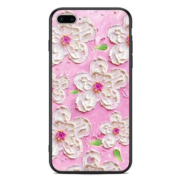 Floral Series Soft Phone Case - Premium Glass Case - Design 5 - iPhone 8 Plus / 7 Plus