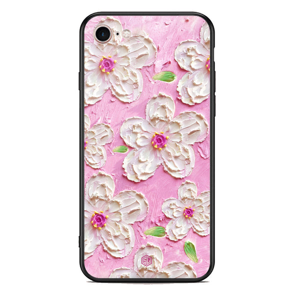 Floral Series Soft Phone Case - Premium Glass Case - Design 5 - iPhone 8 / 7