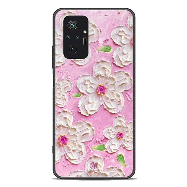 Floral Series Soft Phone Case - Premium Glass Case - Design 5 - Xiaomi Redmi Note 10 Pro Max