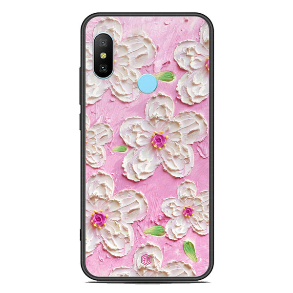 Floral Series Soft Phone Case - Premium Glass Case - Design 5 - Xiaomi Redmi Note 6 Pro