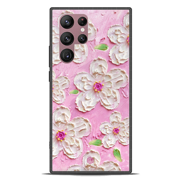 Floral Series Soft Phone Case - Premium Glass Case - Design 5 - Samsung Galaxy S22 Ultra 5G