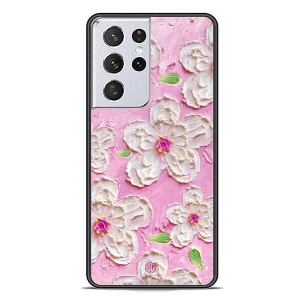 Floral Series Soft Phone Case - Premium Glass Case - Design 5 - Samsung Galaxy S21 Ultra 5G