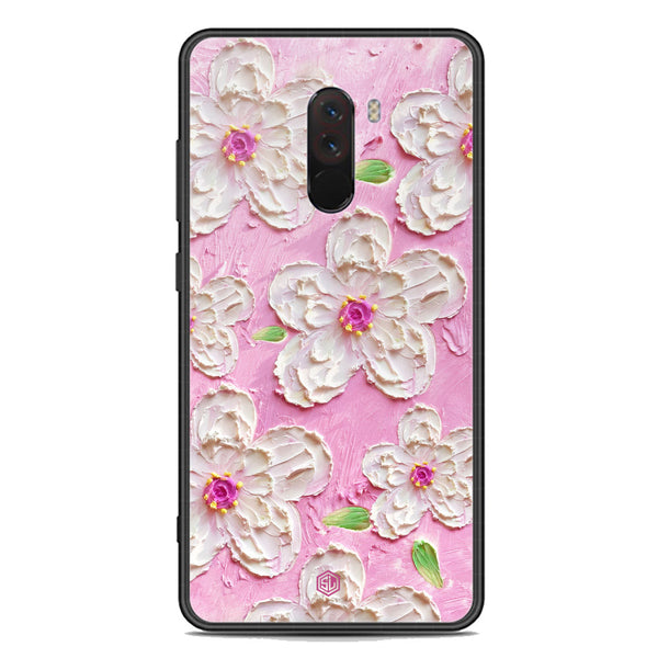 Floral Series Soft Phone Case - Premium Glass Case - Design 5 - Xiaomi Pocophone F1