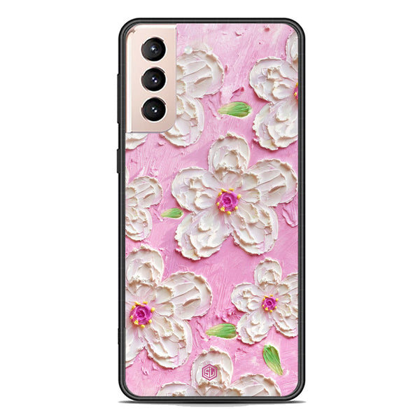 Floral Series Soft Phone Case - Premium Glass Case - Design 5 - Samsung Galaxy S21 5G