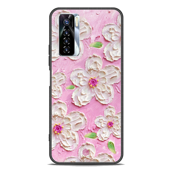 Floral Series Soft Phone Case - Premium Glass Case - Design 5 - Tecno Camon 17 Pro