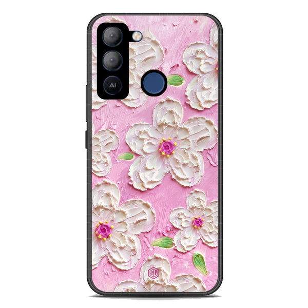 Floral Series Soft Phone Case - Premium Glass Case - Design 5 - Tecno Pop 5 LTE