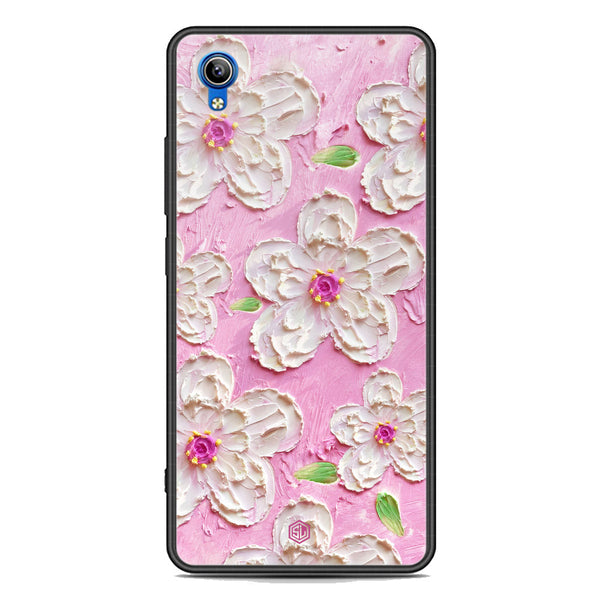 Floral Series Soft Phone Case - Premium Glass Case - Design 5 - Vivo Y91i