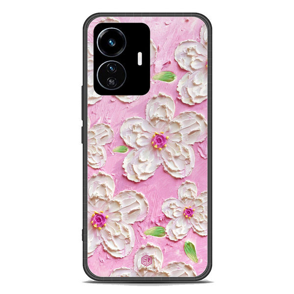 Floral Series Soft Phone Case - Premium Glass Case - Design 5 - Vivo Y77 5G