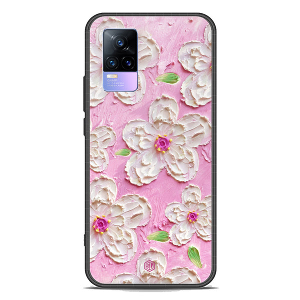Floral Series Soft Phone Case - Premium Glass Case - Design 5 - Vivo Y73
