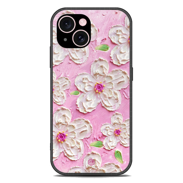 Floral Series Soft Phone Case - Premium Glass Case - Design 5 - iPhone 15 Plus