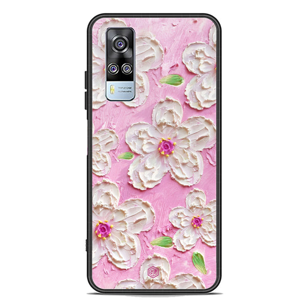 Floral Series Soft Phone Case - Premium Glass Case - Design 5 - Vivo Y51 (2020 December)
