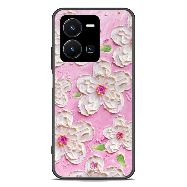 Floral Series Soft Phone Case - Premium Glass Case - Design 5 - Vivo Y35