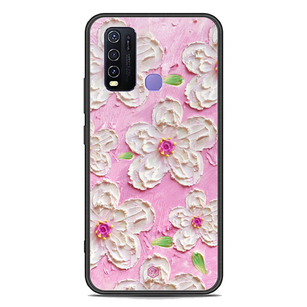 Floral Series Soft Phone Case - Premium Glass Case - Design 5 - Vivo Y30