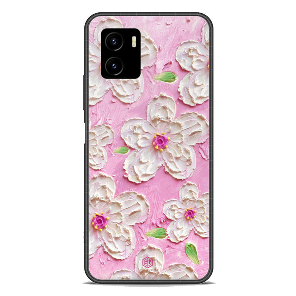 Floral Series Soft Phone Case - Premium Glass Case - Design 5 - Vivo Y15a