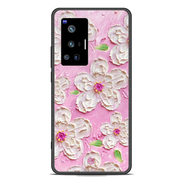 Floral Series Soft Phone Case - Premium Glass Case - Design 5 - Vivo X70 Pro