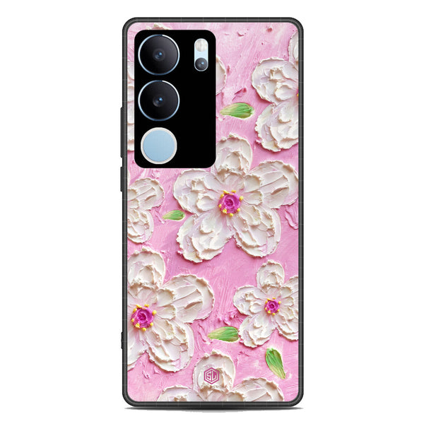 Floral Series Soft Phone Case - Premium Glass Case - Design 5 - Vivo V29 Pro