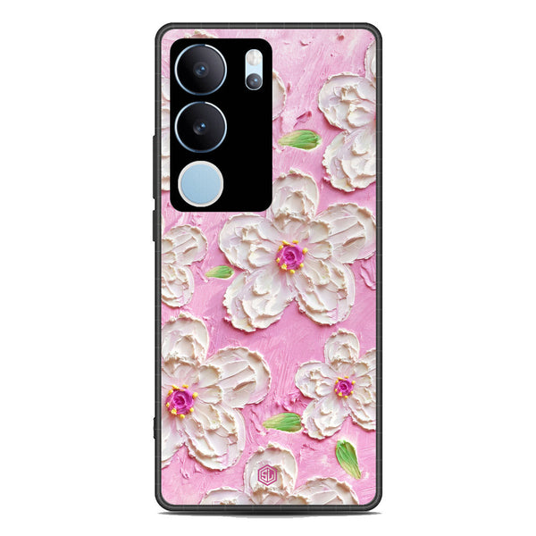 Floral Series Soft Phone Case - Premium Glass Case - Design 5 - Vivo V29