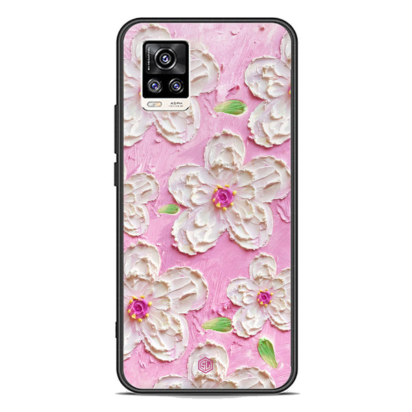 Floral Series Soft Phone Case - Premium Glass Case - Design 5 - Vivo V20