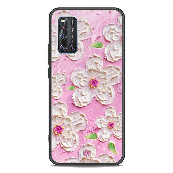 Floral Series Soft Phone Case - Premium Glass Case - Design 5 - Vivo V19