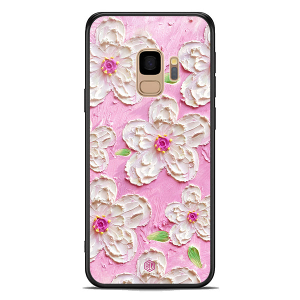 Floral Series Soft Phone Case - Premium Glass Case - Design 5 - Samsung Galaxy S9