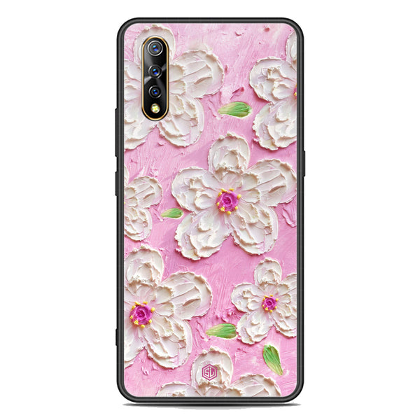 Floral Series Soft Phone Case - Premium Glass Case - Design 5 - Vivo S1