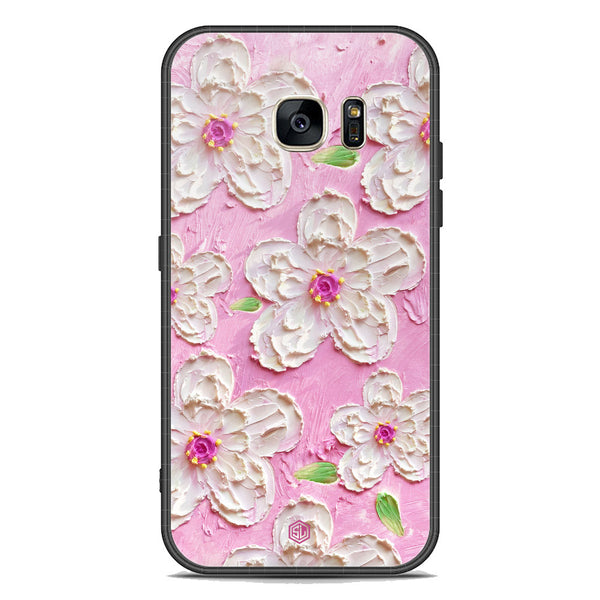 Floral Series Soft Phone Case - Premium Glass Case - Design 5 - Samsung Galaxy S7