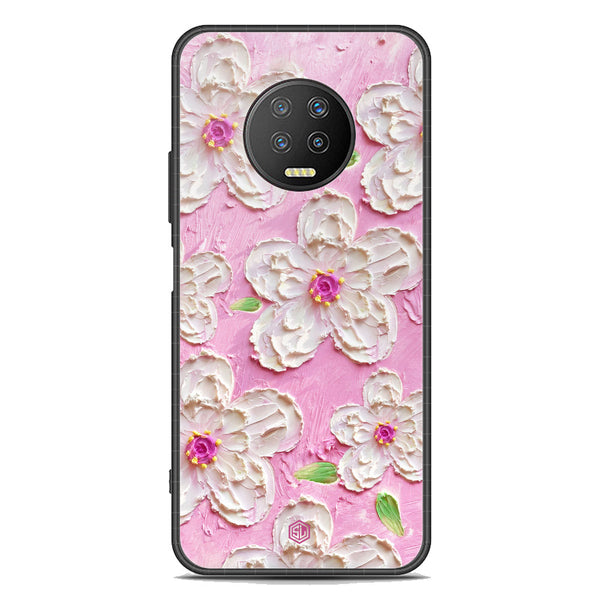 Floral Series Soft Phone Case - Premium Glass Case - Design 5 - Infinix Note 7
