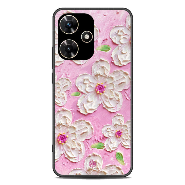 Floral Series Soft Phone Case - Premium Glass Case - Design 5 - Infinix Hot 30i