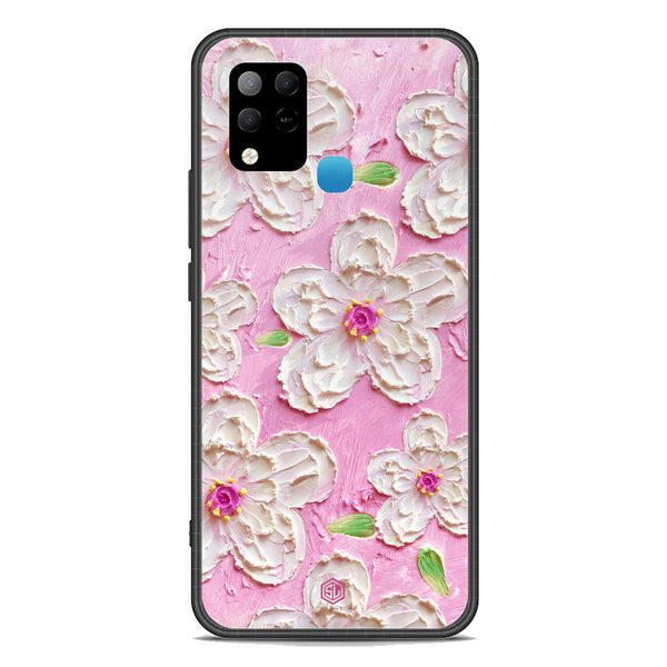Floral Series Soft Phone Case - Premium Glass Case - Design 5 - Infinix Hot 10S