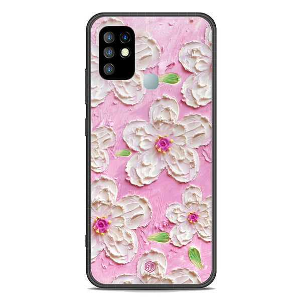 Floral Series Soft Phone Case - Premium Glass Case - Design 5 - Infinix Hot 10