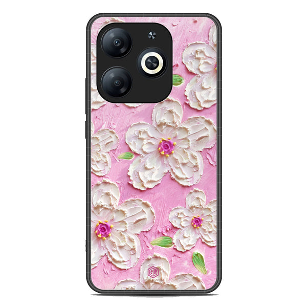 Floral Series Soft Phone Case - Premium Glass Case - Design 5 - Infinix Hot 40i