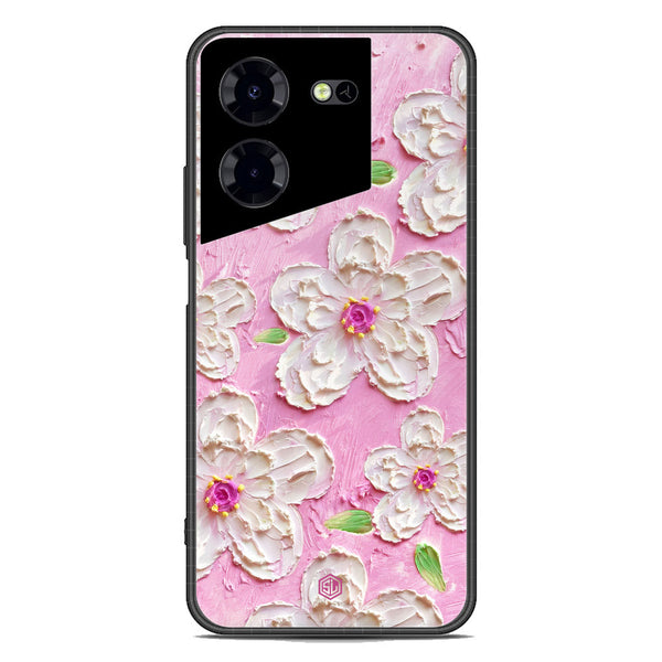 Floral Series Soft Phone Case - Premium Glass Case - Design 5 - Tecno Pova 5 Pro