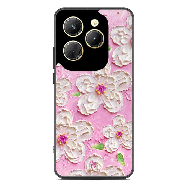 Floral Series Soft Phone Case - Premium Glass Case - Design 5 - Infinix Hot 40 Pro
