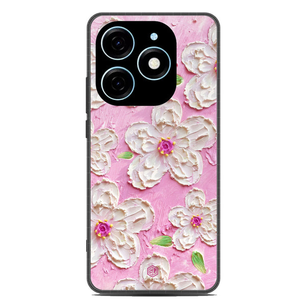 Floral Series Soft Phone Case - Premium Glass Case - Design 5 - Tecno Spark 20C