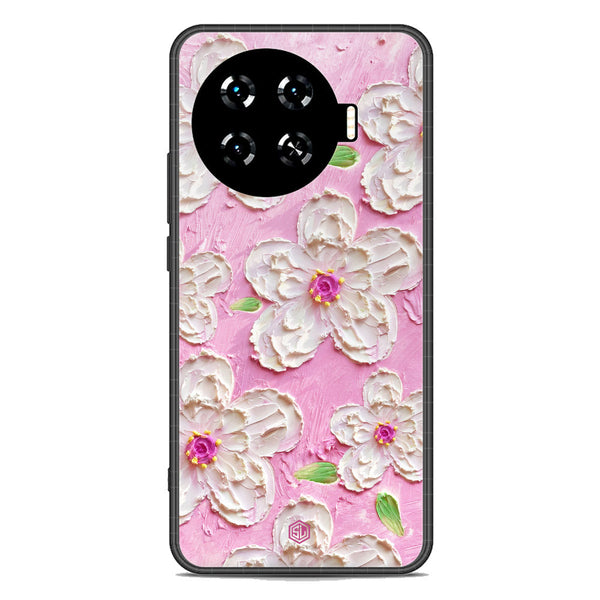 Floral Series Soft Phone Case - Premium Glass Case - Design 5 - Tecno Spark 20 Pro Plus