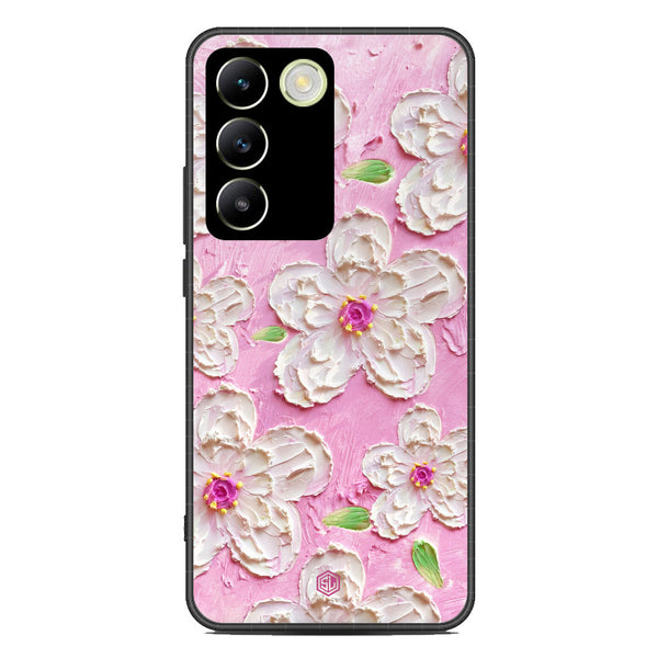 Floral Series Soft Phone Case - Premium Glass Case - Design 5 - Vivo Y100 4G