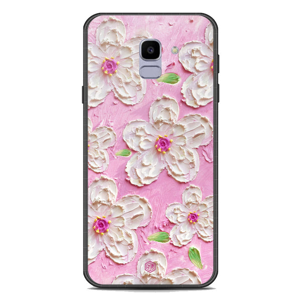 Floral Series Soft Phone Case - Premium Glass Case - Design 5 - Samsung Galaxy J6 2018