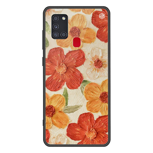 Floral Series Soft Phone Case - Premium Glass Case - Design 6 - Samsung Galaxy A21s