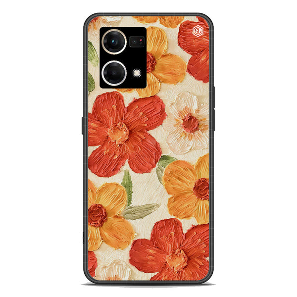 Floral Series Soft Phone Case - Premium Glass Case - Design 6 - Oppo Reno 8 4G