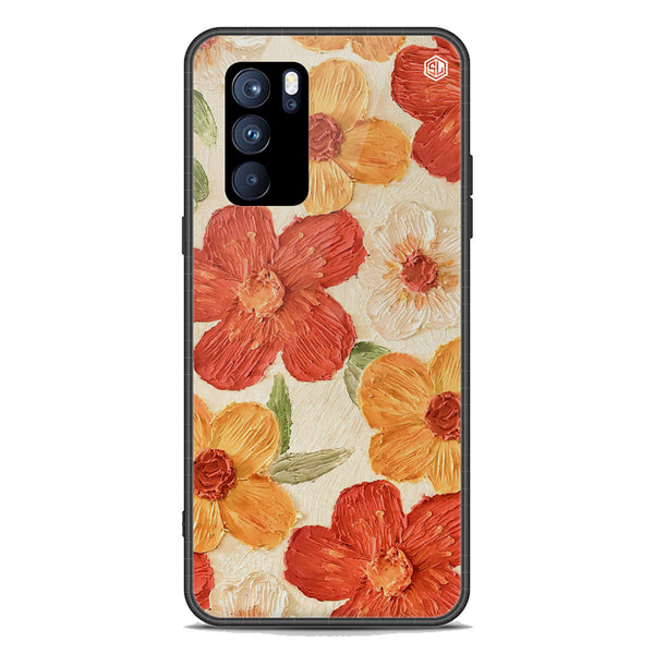 Floral Series Soft Phone Case - Premium Glass Case - Design 6 - Oppo Reno 6 Pro 5G