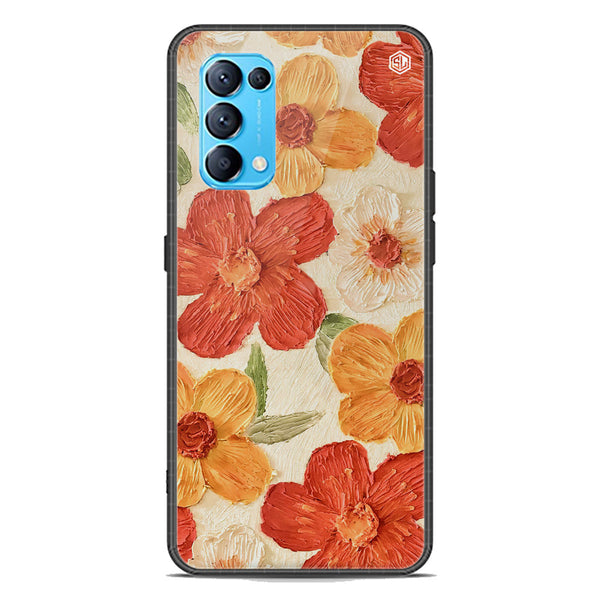 Floral Series Soft Phone Case - Premium Glass Case - Design 6 - Oppo Find X3 Lite
