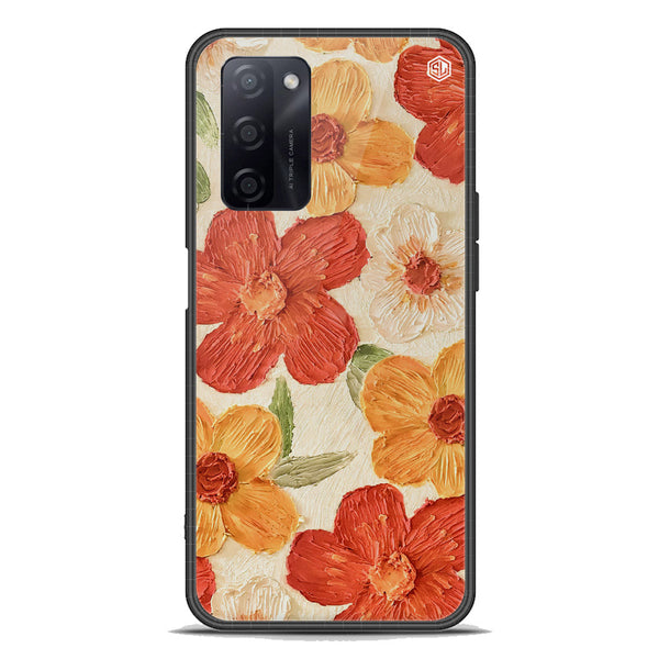 Floral Series Soft Phone Case - Premium Glass Case - Design 6 - Oppo A55s