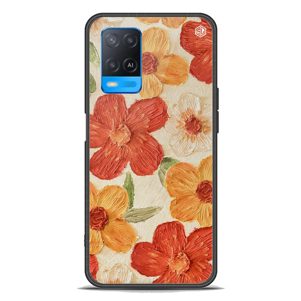 Floral Series Soft Phone Case - Premium Glass Case - Design 6 - Oppo A55 4G